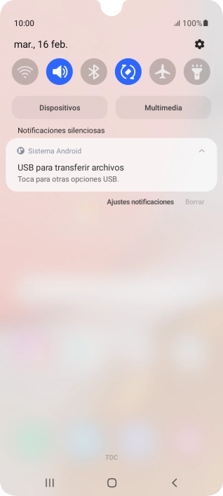 Pulsa Toca para otras opciones USB.. Pulsa Toca para otras opciones USB..