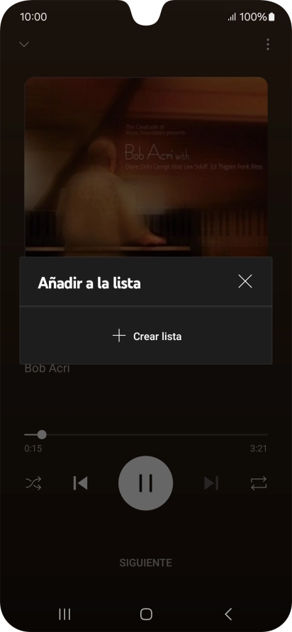 Pulsa Crear lista.