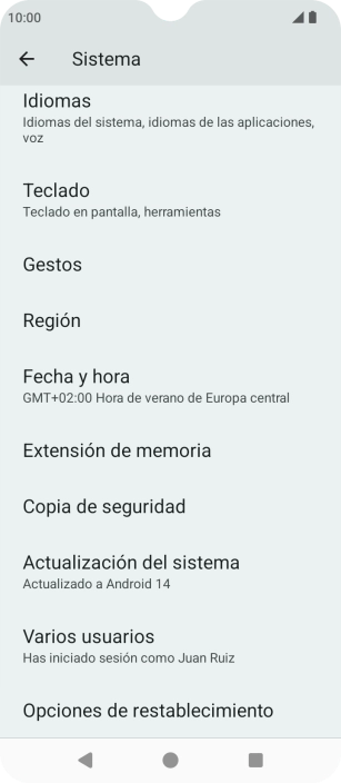 Pulsa Opciones de restablecimiento. Pulsa Opciones de restablecimiento.