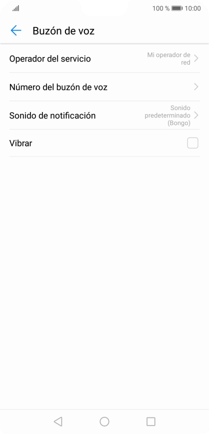 Pulsa Número del buzón de voz. Pulsa Número del buzón de voz.