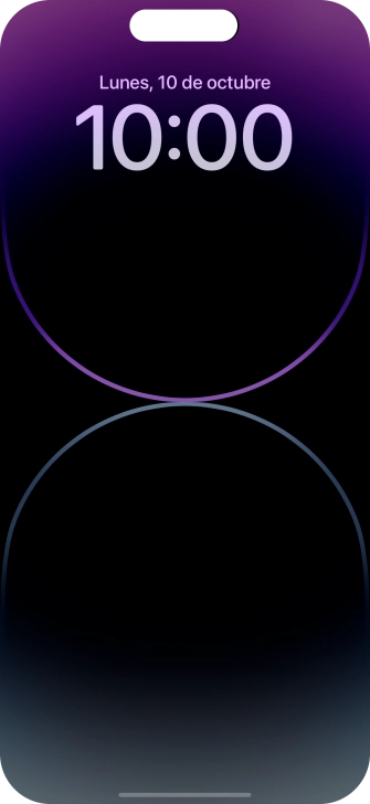 Desliza el dedo hacia arriba desde la parte inferior de la pantalla. Desliza el dedo hacia arriba desde la parte inferior de la pantalla.