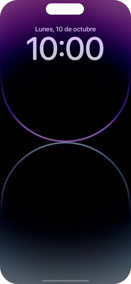Desliza el dedo hacia arriba desde la parte inferior de la pantalla. Desliza el dedo hacia arriba desde la parte inferior de la pantalla.