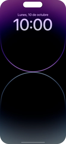 Desliza el dedo hacia arriba desde la parte inferior de la pantalla. Desliza el dedo hacia arriba desde la parte inferior de la pantalla.