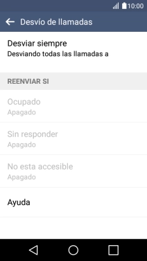 Pulsa el tipo de desvío deseado.