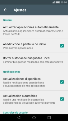 Pulsa Actualizar aplicaciones automáticamente.
