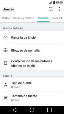 Pulsa Bloqueo de pantalla. Pulsa Bloqueo de pantalla.