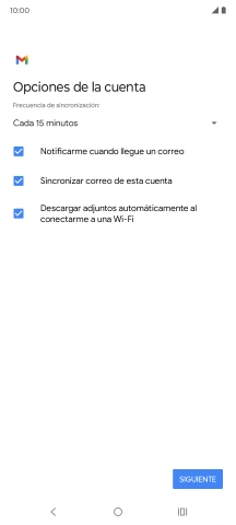 Si aparece en la pantalla esta imagen, tu cuenta de correo electrónico ha sido reconocida y configurada automáticamente. Sigue las indicaciones de la pantalla para introducir más información y terminar la configuración. Si aparece en la pantalla esta imagen, tu cuenta de correo electrónico ha sido reconocida y configurada automáticamente. Sigue las indicaciones de la pantalla para introducir más información y terminar la configuración.