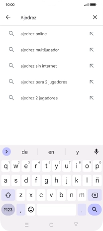 Introduce el nombre del tema o de la app y pulsa el icono de búsqueda. Introduce el nombre del tema o de la app y pulsa el icono de búsqueda.