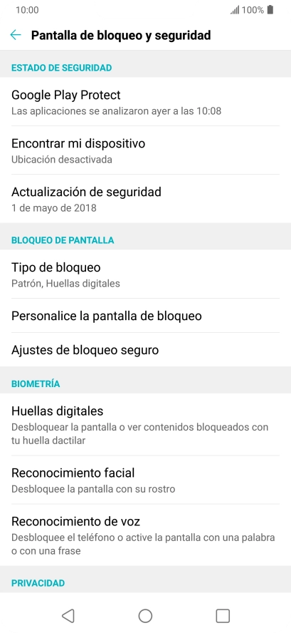 Pulsa Tipo de bloqueo. Pulsa Tipo de bloqueo.