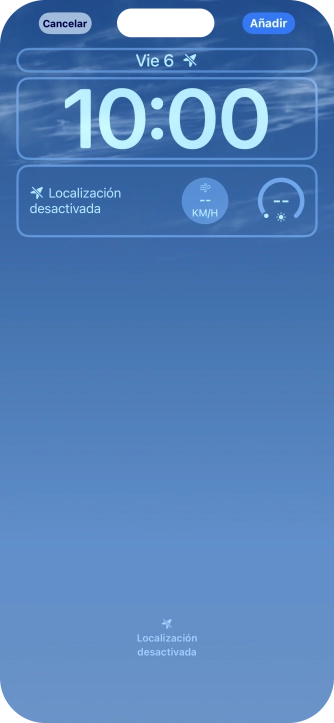 Si deseas personalizar la vista de la fecha en la pantalla de bloqueo, pulsa el widget de la fecha y sigue las indicaciones de la pantalla para seleccionar la vista de widgets deseada. Si deseas personalizar la vista de la fecha en la pantalla de bloqueo, pulsa el widget de la fecha y sigue las indicaciones de la pantalla para seleccionar la vista de widgets deseada.