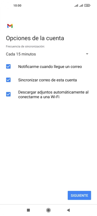 Si aparece en la pantalla esta imagen, tu cuenta de correo electrónico ha sido reconocida y configurada automáticamente. Sigue las indicaciones de la pantalla para introducir más información y terminar la configuración. Si aparece en la pantalla esta imagen, tu cuenta de correo electrónico ha sido reconocida y configurada automáticamente. Sigue las indicaciones de la pantalla para introducir más información y terminar la configuración.