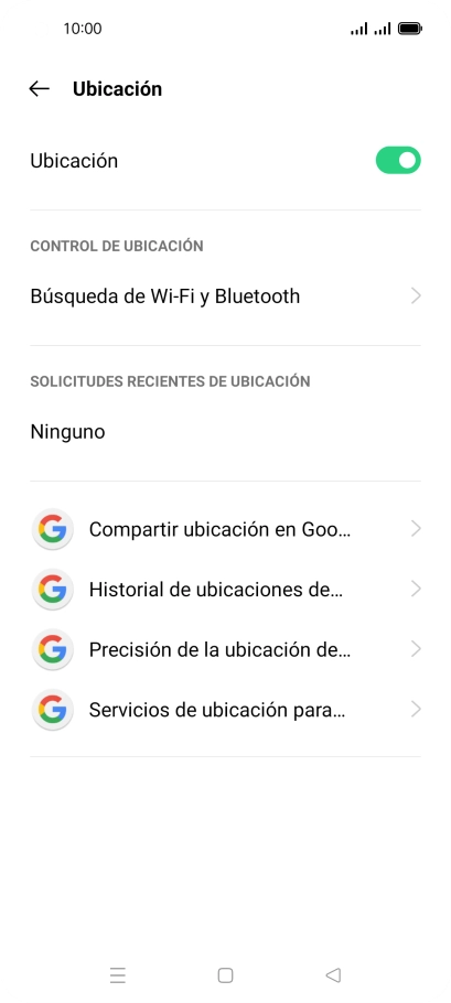 Pulsa Precisión de la ubicación de.... Pulsa Precisión de la ubicación de....
