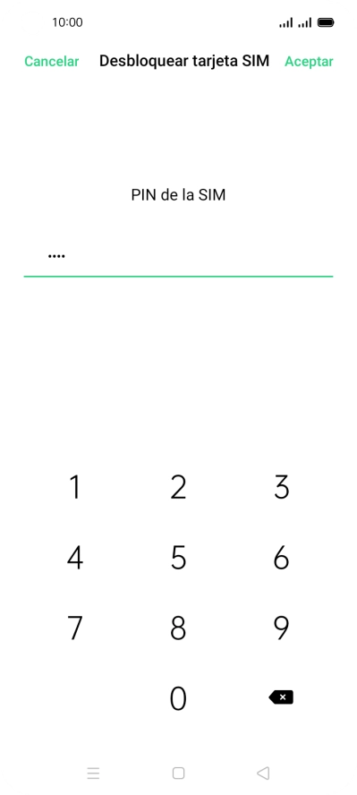 Introduce tu código PIN y pulsa Aceptar. Introduce tu código PIN y pulsa Aceptar.