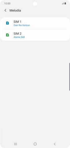 Pulsa el nombre de la tarjeta SIM.