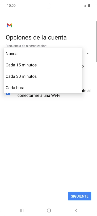Pulsa el ajuste deseado. Pulsa el ajuste deseado.