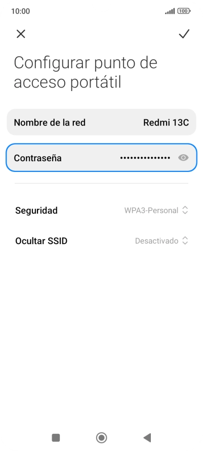 Pulsa Contraseña e introduce una contraseña.