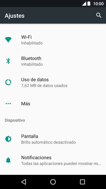 Pulsa Uso de datos. Pulsa Uso de datos.