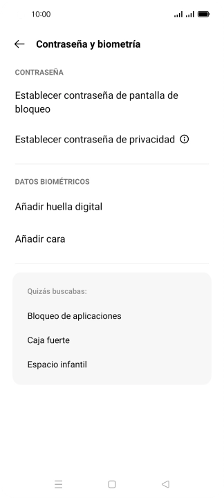 Pulsa Añadir huella digital. Pulsa Añadir huella digital.