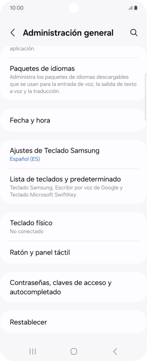 Pulsa Fecha y hora.