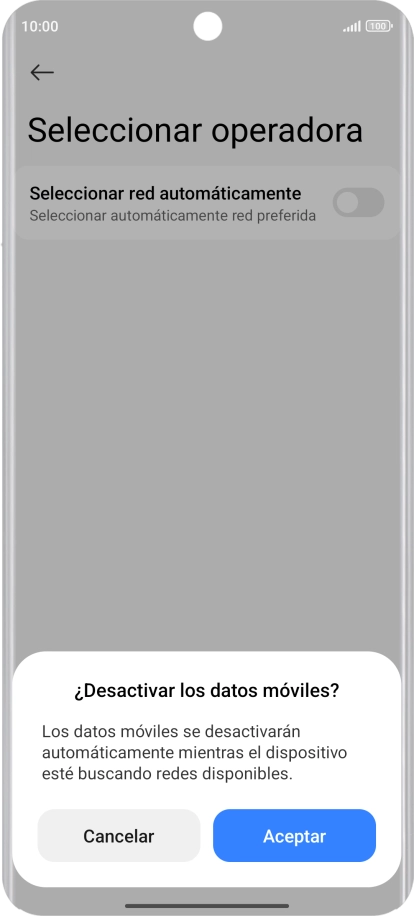 Pulsa Aceptar y espera mientras el teléfono está buscando redes. Pulsa Aceptar y espera mientras el teléfono está buscando redes.