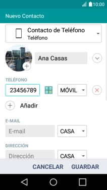 Pulsa la lista desplegable junto al número de teléfono. Pulsa la lista desplegable junto al número de teléfono.