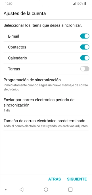 Si aparece en la pantalla esta imagen, tu cuenta de correo electrónico ha sido reconocida y configurada automáticamente. Sigue las indicaciones de la pantalla para introducir más información y terminar la configuración. Si aparece en la pantalla esta imagen, tu cuenta de correo electrónico ha sido reconocida y configurada automáticamente. Sigue las indicaciones de la pantalla para introducir más información y terminar la configuración.
