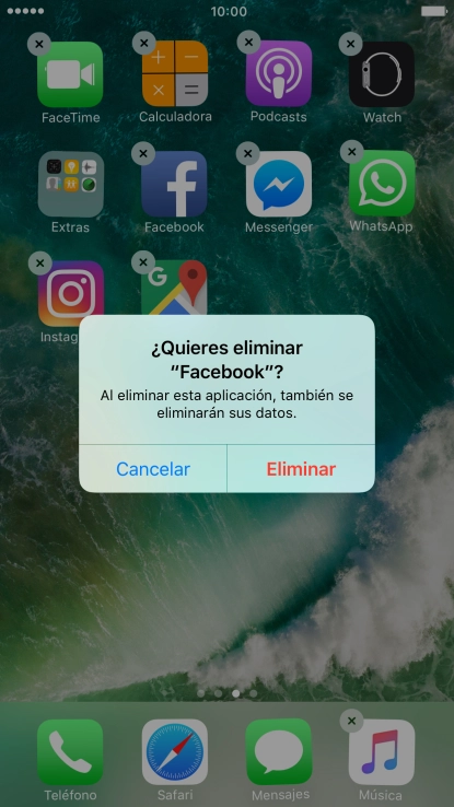Pulsa Eliminar.