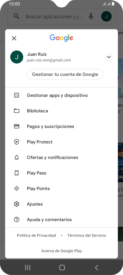 Pulsa Gestionar apps y dispositivo. Pulsa Gestionar apps y dispositivo.