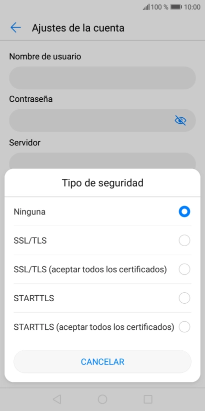 Pulsa Ninguna para desactivar la función. Pulsa Ninguna para desactivar la función.
