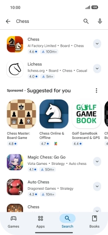 Press the required app.