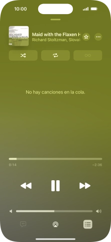 Pulsa el icono de reproducción aleatoria para activar o desactivar la función.