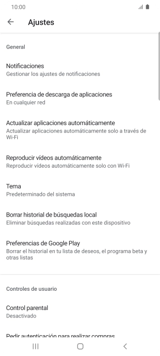 Pulsa Actualizar aplicaciones automáticamente. Pulsa Actualizar aplicaciones automáticamente.