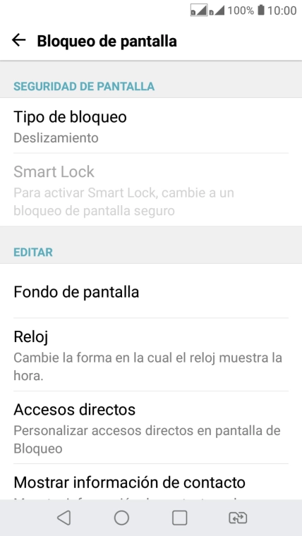 Pulsa Tipo de bloqueo. Pulsa Tipo de bloqueo.