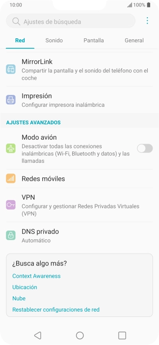 Pulsa Redes móviles.