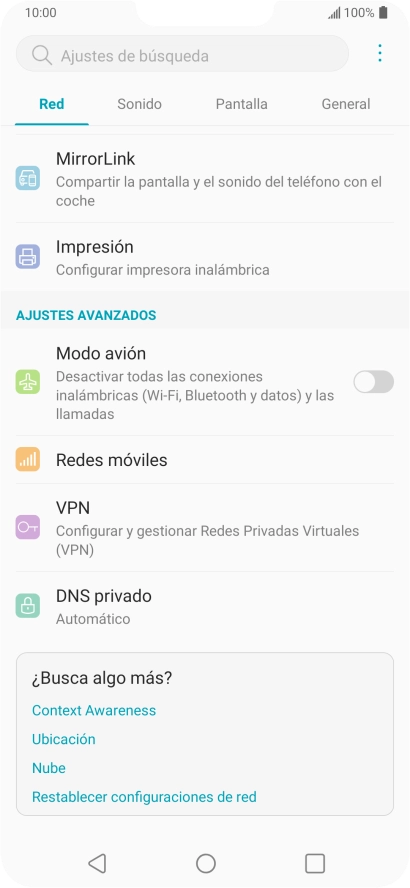 Pulsa Redes móviles.
