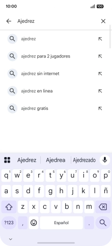 Introduce el nombre del tema o de la app y pulsa el icono de búsqueda. Introduce el nombre del tema o de la app y pulsa el icono de búsqueda.