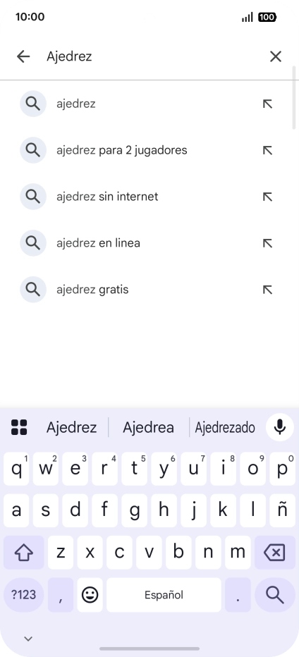 Introduce el nombre del tema o de la app y pulsa el icono de búsqueda. Introduce el nombre del tema o de la app y pulsa el icono de búsqueda.