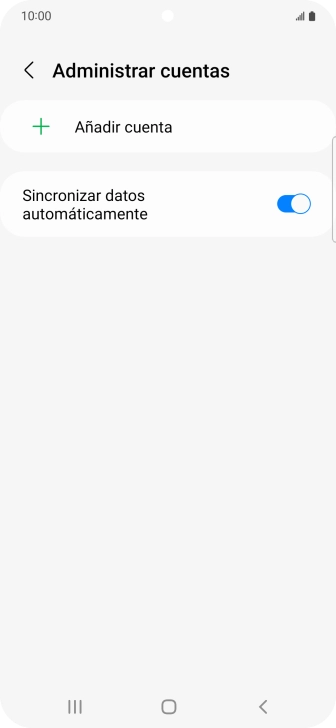 Pulsa Añadir cuenta. Pulsa Añadir cuenta.