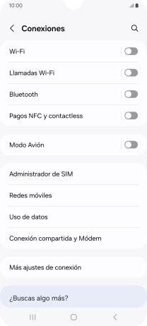 Pulsa Redes móviles.