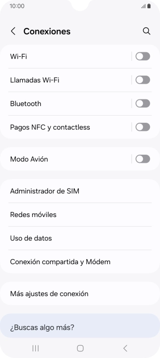 Pulsa Redes móviles.