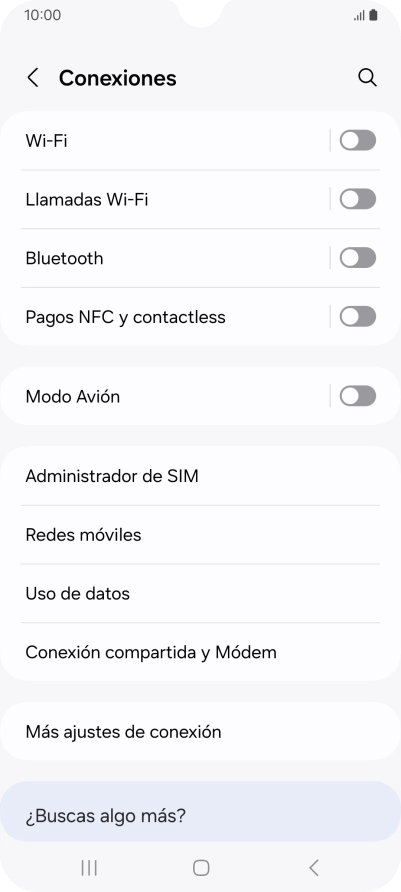Pulsa Redes móviles.