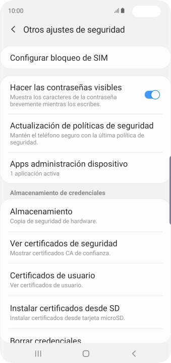 Pulsa Configurar bloqueo de SIM. Pulsa Configurar bloqueo de SIM.