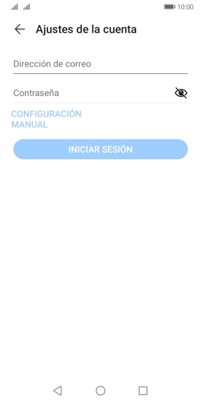 Pulsa Dirección de correo e introduce tu dirección de correo electrónico. Pulsa Dirección de correo e introduce tu dirección de correo electrónico.