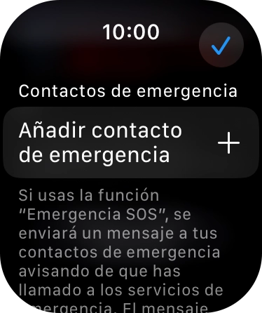 Pulsa Añadir contacto de emergencia y sigue las indicaciones de la pantalla para insertar la información y tus contactos de emergencia. Pulsa Añadir contacto de emergencia y sigue las indicaciones de la pantalla para insertar la información y tus contactos de emergencia.
