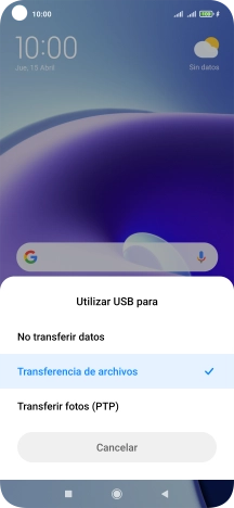 Pulsa Transferencia de archivos. Pulsa Transferencia de archivos.