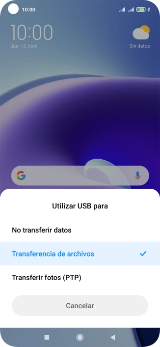 Pulsa Transferencia de archivos. Pulsa Transferencia de archivos.