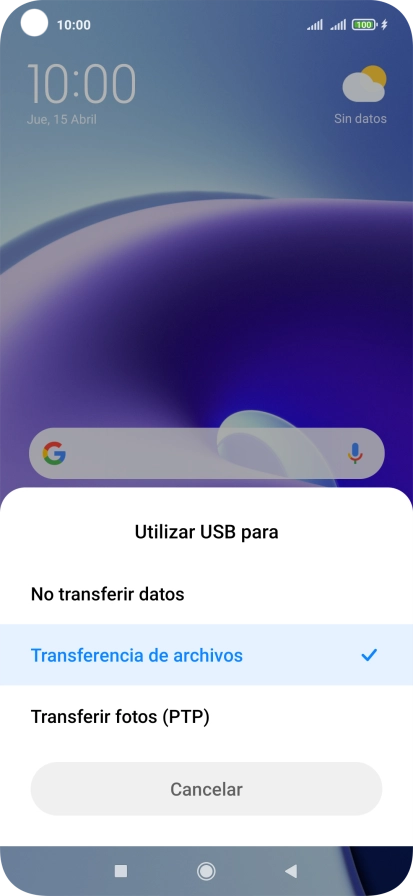 Pulsa Transferencia de archivos. Pulsa Transferencia de archivos.