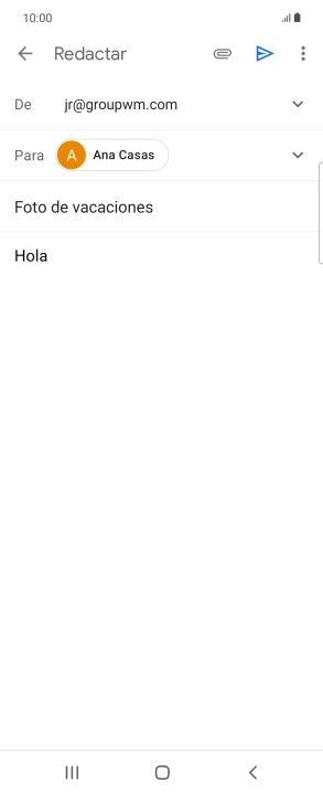 Pulsa el icono de anexos. Pulsa el icono de anexos.