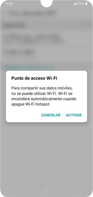 Si la función de wifi está activada, pulsa ACTIVAR. Si la función de wifi está activada, pulsa ACTIVAR.