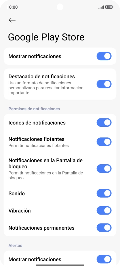 Pulsa el indicador junto a 